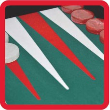 Backgammonkoffer zwart/groen ingel.53 x 8 cm