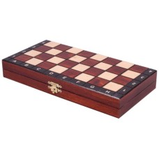 Schaakcass.Magn.hout gebeitst 26x13.5 cm