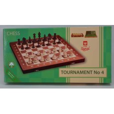 Schaakcasset.Tournam.4 mah/essen 41x20cm