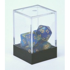 Dobbelstenen Stardust Goud/Blauw 7set