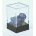 Dobbelstenen Stardust Goud/Blauw 7set