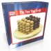 Molenspel TicTacToe 3 D.hout bl./br.rond HOT