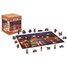 Wooden puzzle Amsterdam by night L 300