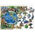 Wooden puzzle Animal Kingdom Map L 300