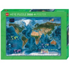 Puzzel Satellite Map 2000 st. Heye 29797