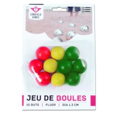 Jeu de boules butbal FLUOR Hout 30mm.10st