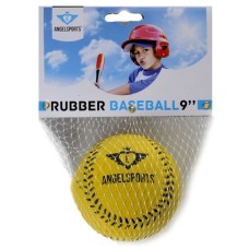 Honkbal PVC cover Geel gestikt in net.