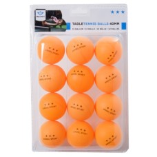 Table-tennis balls Orange 12 pcs. on blister 3*