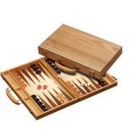 Wooden Backgammon with crocodile-look finish