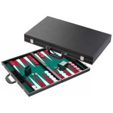 Backgammon case black/green inlaid. 53cm. 
* Expected week 51 *