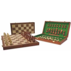 Chess-folding-cassette wood inlaid 40 cm.