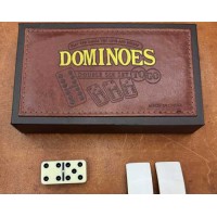 Domino dubbel 6 dik 12 mm. in PU koffer