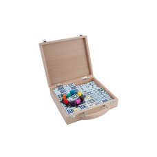 Domino Mexican-Train Double 12 wooden case