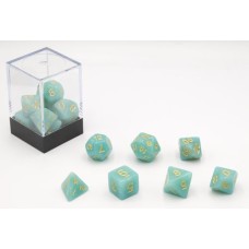 Dobbelstenen Pastel Turquoise7 set