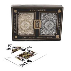 Pokerkaarten KEM 2-pack 100% Black/Gold