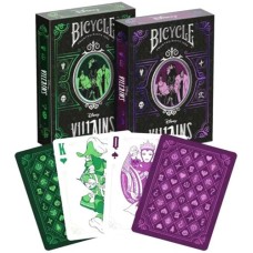Pokerkaarten Bicycle- Villains Groen/Paars VPE 2