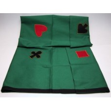 Cardcloth Washable 150x150cm. Round green/black