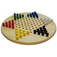 Halma-ster hout 29 cm m.gekl.pion Halma-ster hout 29 cm m.gekl.pion